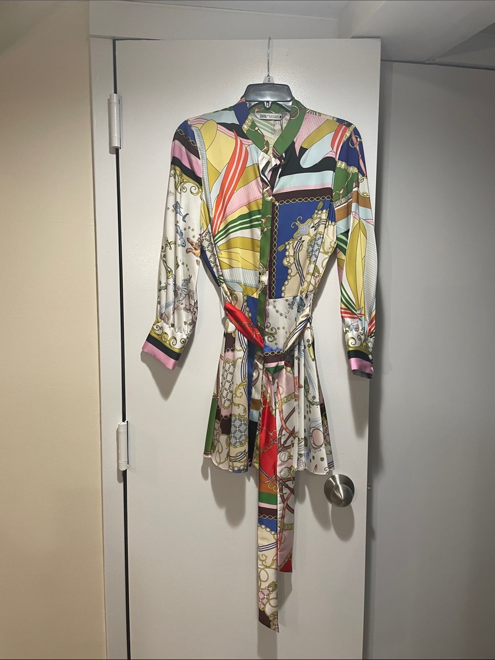 Zara Multicolor Printed Mini Dress